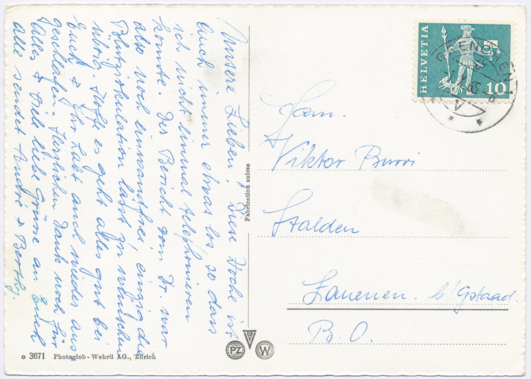 Cartoline postali: Grenchen City Hof Oldtimer 1965 – Usato da Lützelflüh-Goldb venduto da fluidum 1