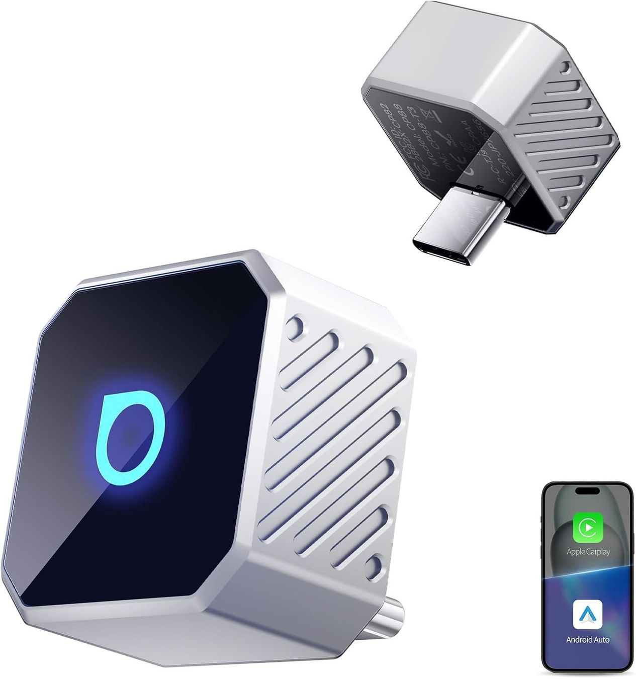 Sistemi audio & multimediali: Wireless CarPlay Android Auto Adapter USB-C Mini – Nuovo e nell'imballaggio originale da Suhr venduto da SchnapperCH