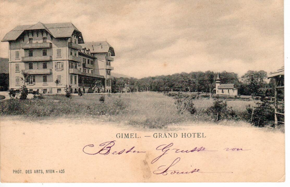 Ansichtskarten: Gimel - Grand Hotel 1901 – Gebraucht aus Wolhusen von Curver9
