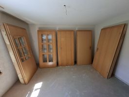 Zimmer-Innentür, Buchenholzfurnier, Glasteile, gebraucht