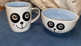 Panda Schüssel + Tasse zu verkaufen