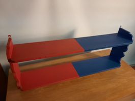 FC Basel Wandregal/Hängeregal - Handbemaltes Design rot-blau