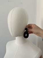 Chic Black Beaded Earrings - Statement Summer Jewellery!