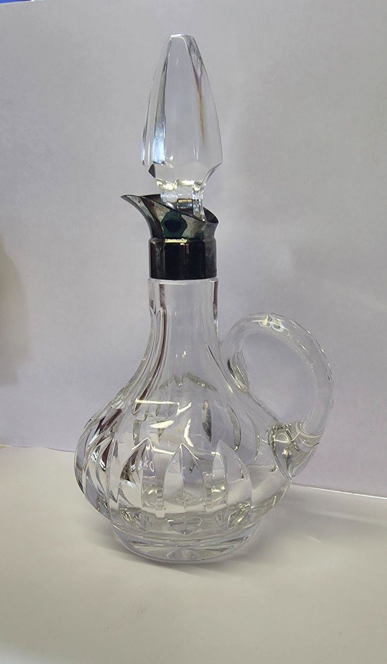 Caraffe: Antike Karaffe Bleikristall 800 Silber, Liqueurkaraffe – Usato da Zürich venduto da spin23 1