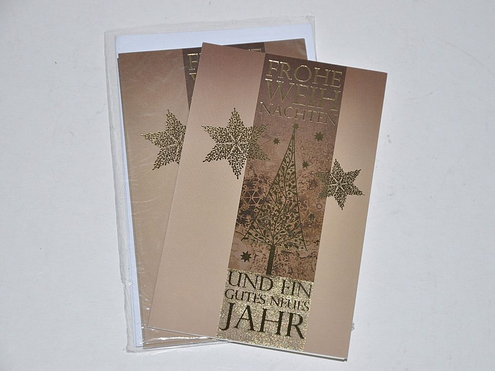 4 Weihnachtskarten Doppelkarten mit Kuverts von ABC Kaufen auf Ricardo