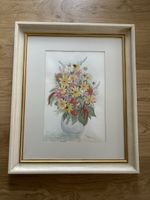 Gerahmtes Blumenbild, M. Mattmüller, 1995