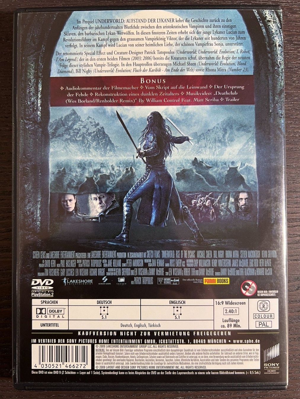 Tutti i DVDs: Underworld - Aufstand der Lykaner – Usato da Zürich venduto da FilmFreunde 1