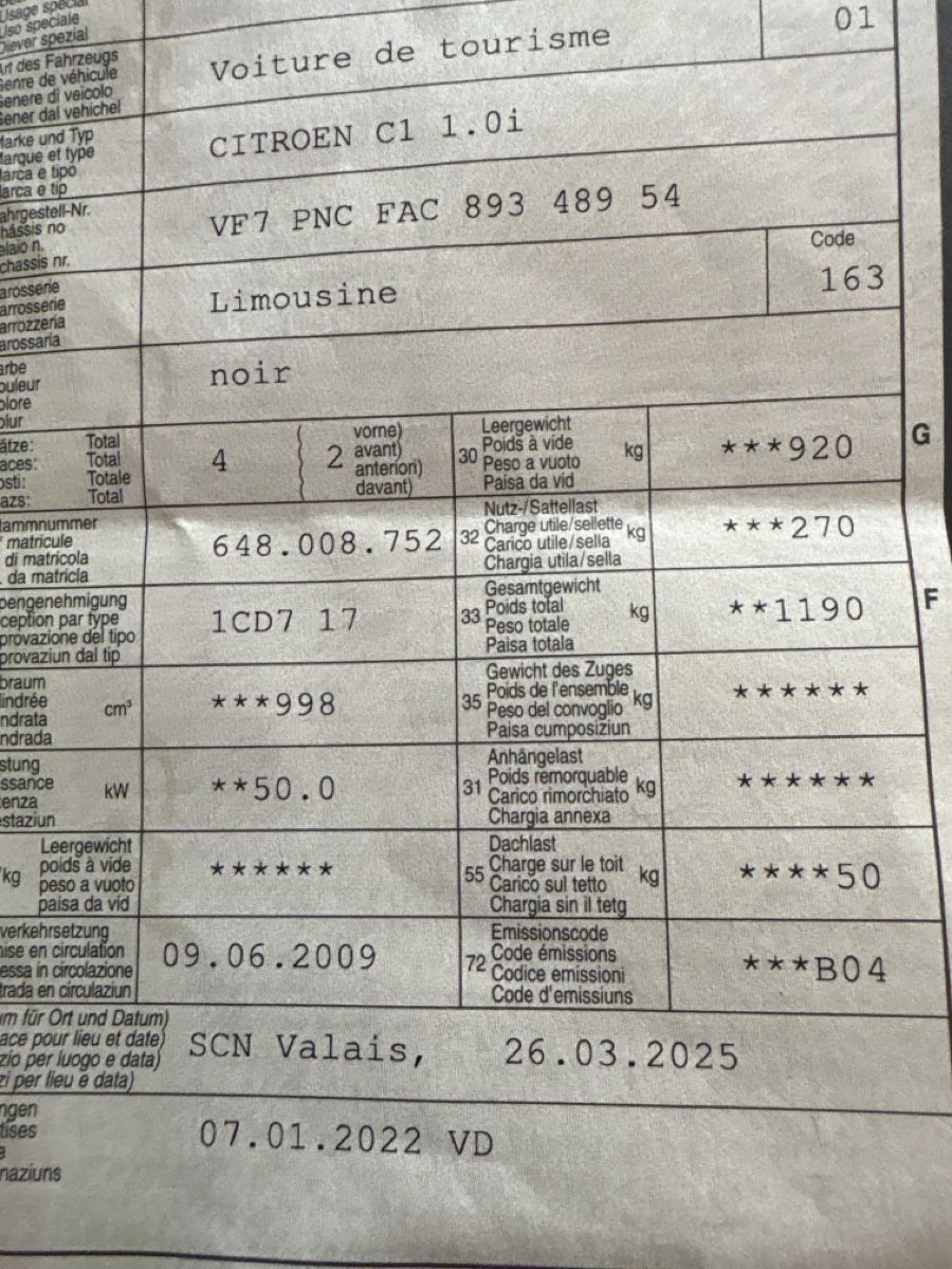 Citroën Autos: Citroën C1 1.0 – Gebraucht aus Vernayaz von jonvs 6