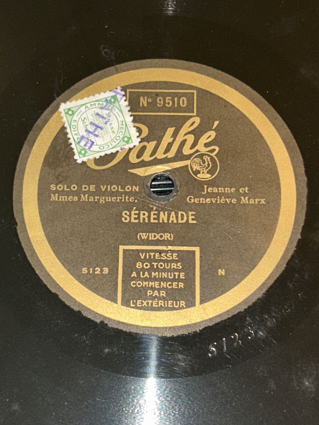 Dischi in vinile: Pathé Tiefenschrift Schellackplatte Schwester Marx – Usato da Biel/Bienne venduto da NitnelavV 1