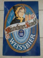 Blechschild MÜNCHNER KINDL WEISSBIER.