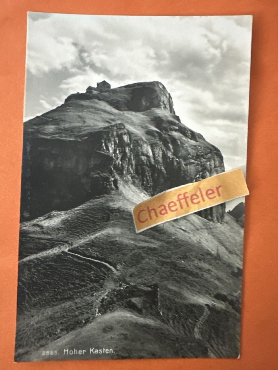 Cartoline postali: 2565. Hoher Kasten. – Usato da Zürich venduto da Chaeffeler