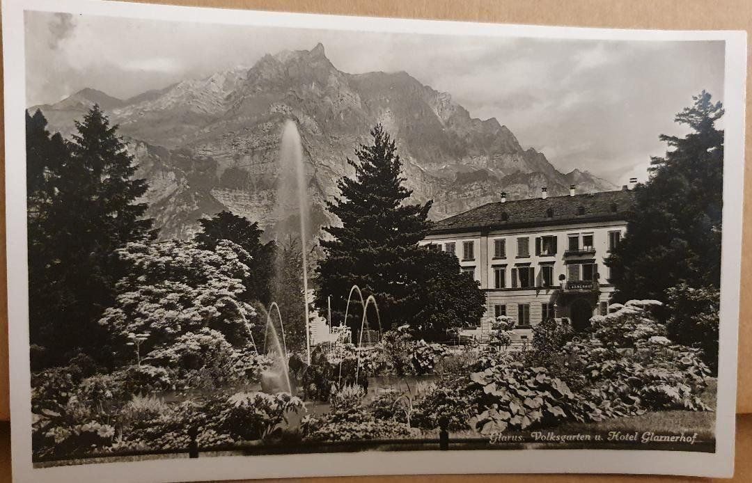 Cartoline postali: GLARUS  -  Hôtel Glanerhof  - 1929 – Usato da Delémont venduto da Domdom1