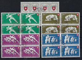 Pro Patria 1950  Viererblochs  gestempelt   11223