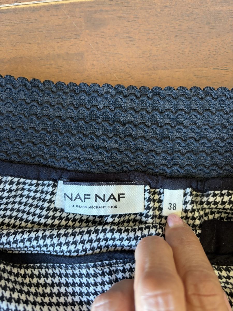 Nafnaf Gonne: Naf Naf Houndstooth Mini Skirt Size 38 – Usato da Nyon venduto da Deb_D39 3