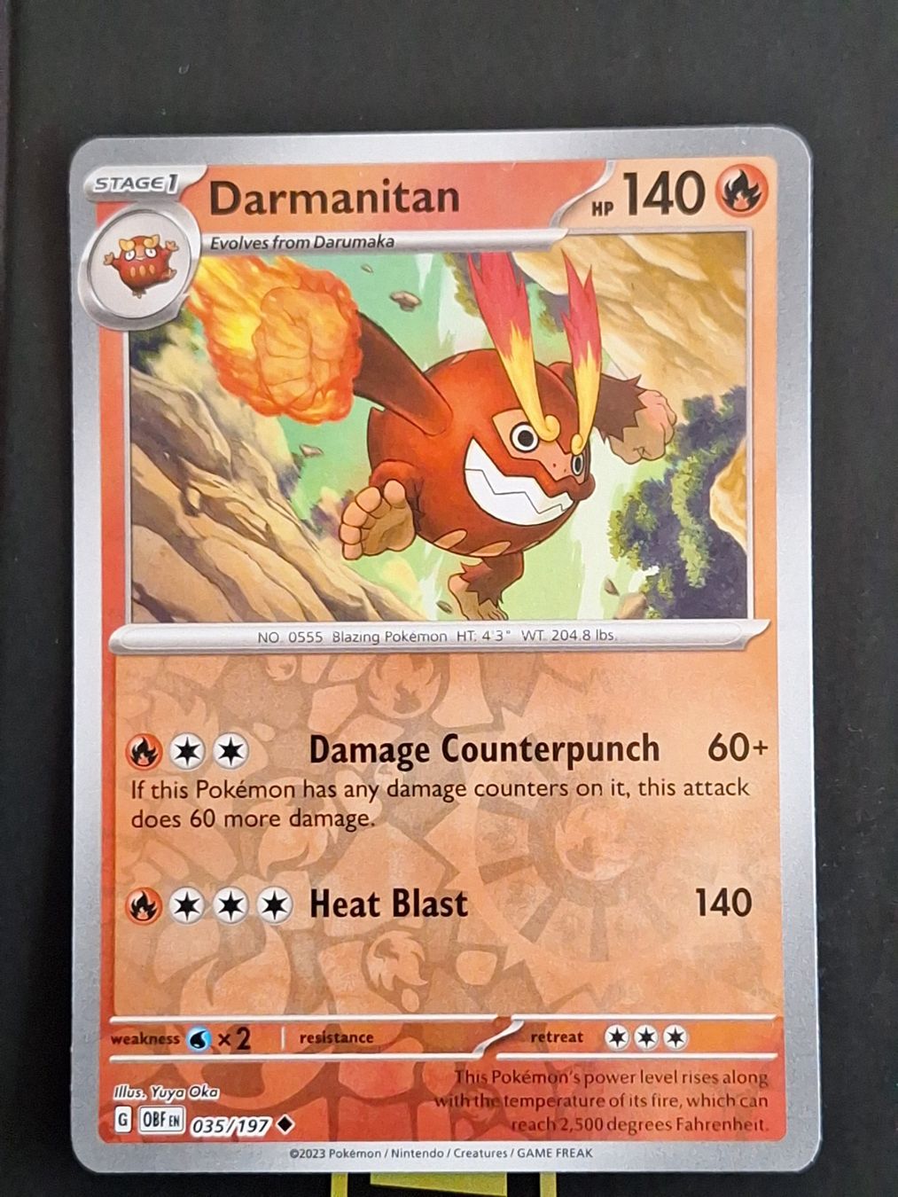 Pokémon Carte collezionabili: Darmanitan - Pokemon Reverse Holo Obsidian Flames – Usato da Altstätten SG venduto da GGsGameshop
