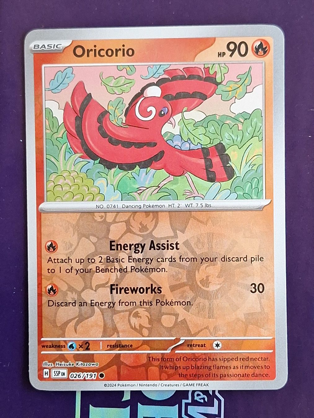 Pokémon Carte collezionabili: Oricorio - Reverse Holo - Pokemon Surging Sparks – Usato da Altstätten SG venduto da GGsGameshop