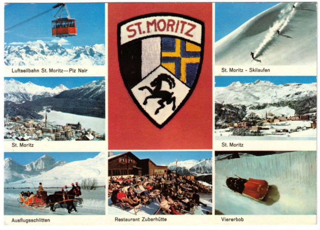 Cartes postales: St. Moritz - 8 Bild AK – D'occasion à Binningen par Mountainrider