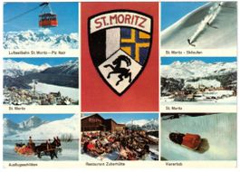 St. Moritz - 8 Bild AK