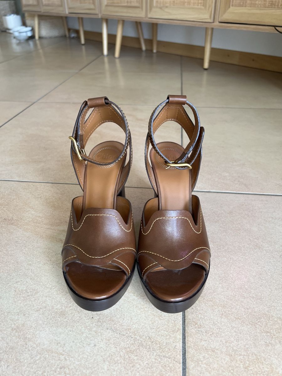 Chloé Damenschuhe: CHLOÉ - chaussures à talon en cuir brun – Neu (gemäss Beschreibung) aus Vinzel von Nadine_zd 1