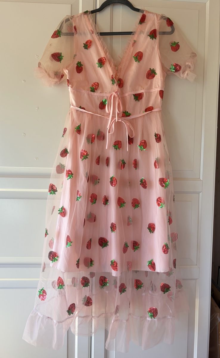 Vestiti: Strawberry Mesh Midi Dress – Usato da St.Josefen venduto da lop_lh8d