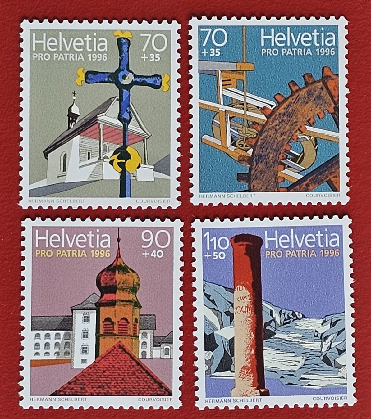 Tutti i francobolli: PRO PATRIA SATZ 251 - 254 1996** POSTFRISCH – Nuovo (secondo la descrizione) da Düdingen venduto da Quartierstrasse