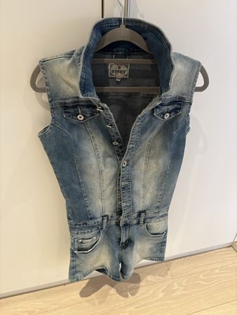Denim Romper Jumpsuit - G-Smack - Size M - Great Deal!