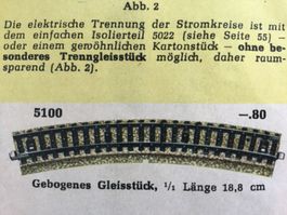 Märklin H0, Gleis 5100, gebogen, 1/1 Länge 18,8 cm Top! 12 S