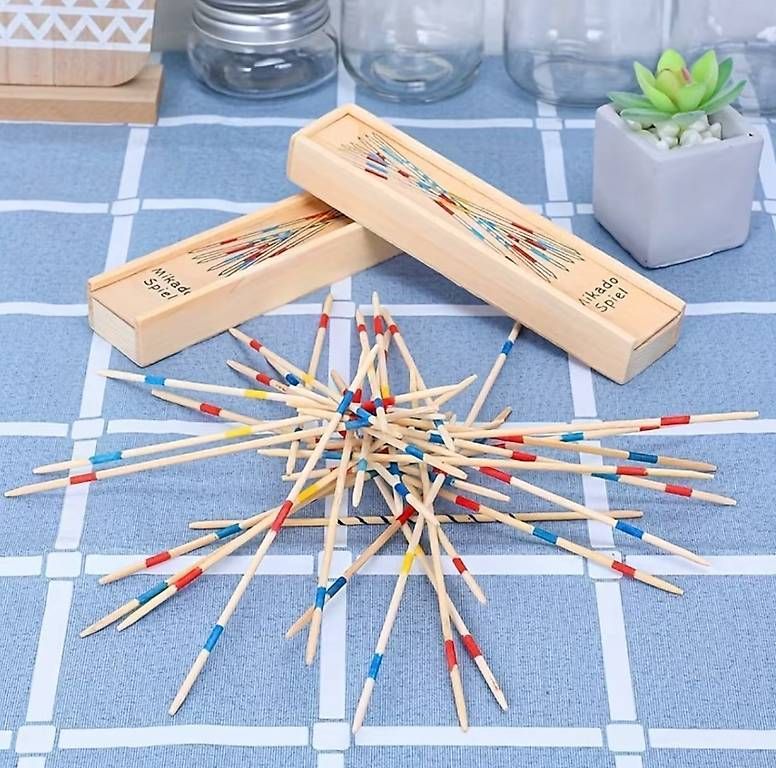 Giochi: Neues 42-teiliges Holz Mikado-Set – Nuovo e nell'imballaggio originale da Altenrhein venduto da marcow313 1