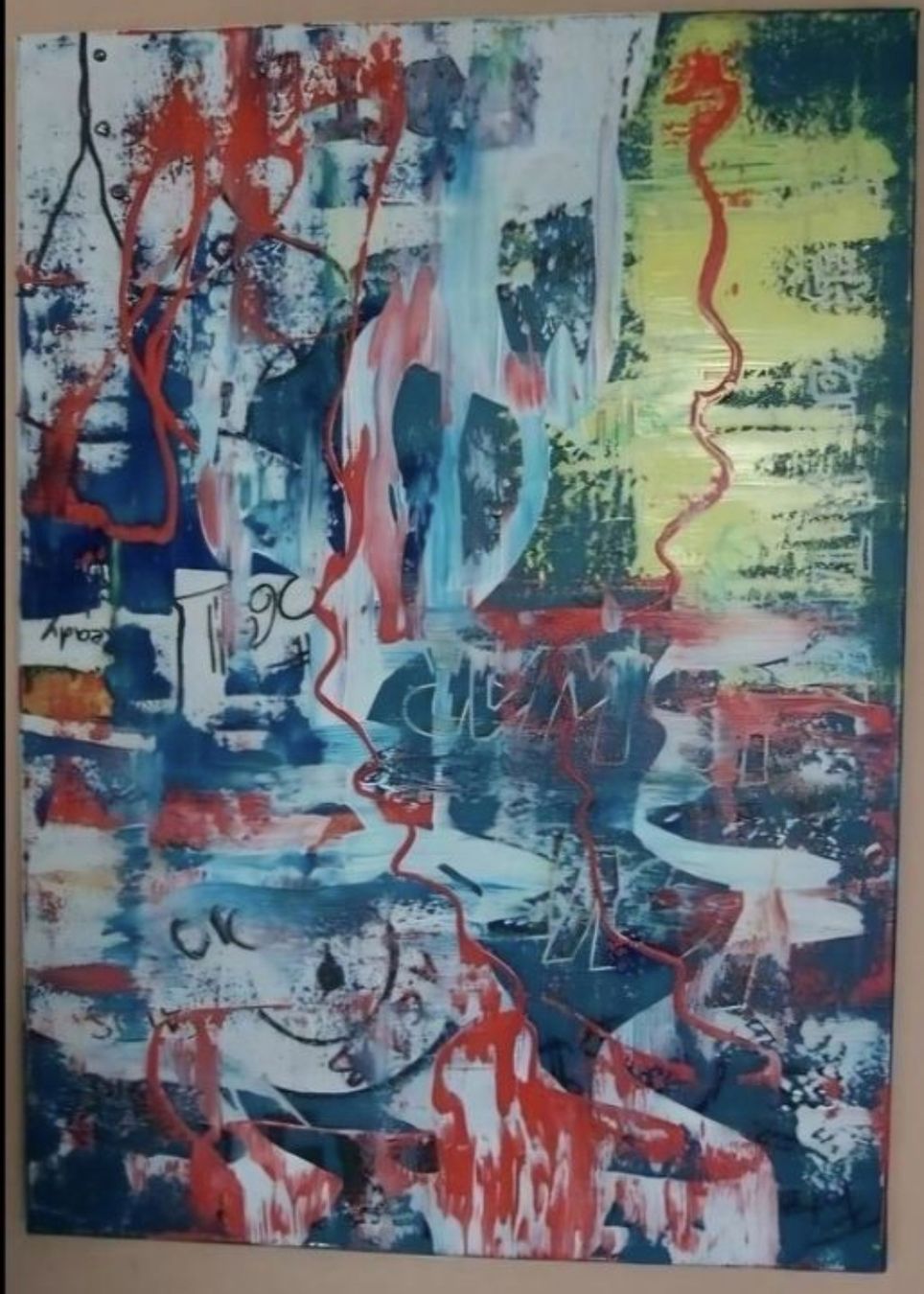 Dipinti: Gemälde Abstrakt Bunt handmade 50×70 – Nuovo (secondo la descrizione) da Riehen venduto da Steinbock1970 1