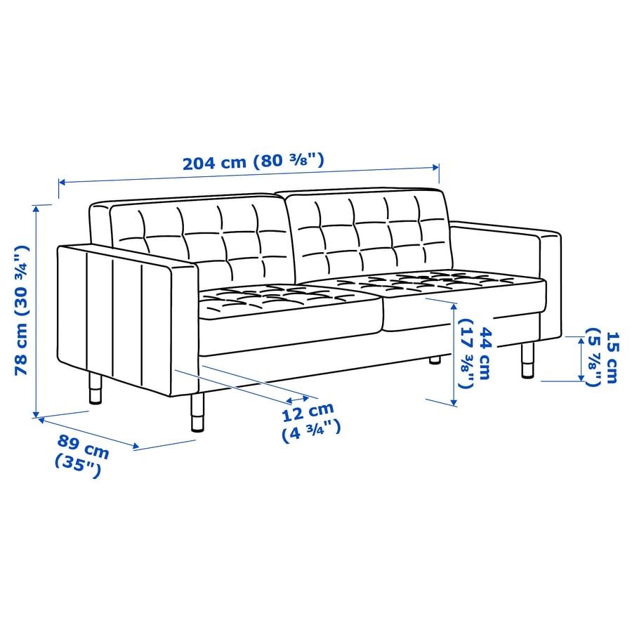 Sofas: Sofa und Hocker (Ikea Landskrona) – D'occasion à Thalwil par munram 3