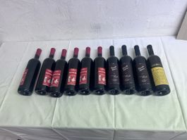 10 Flaschen  Weine , Konvolut (14)