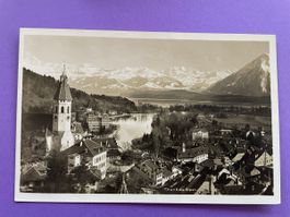 AK von Thun mit Bergpanorama