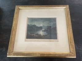 Gravure Ancienne Interlaken Début 1800 Birmann