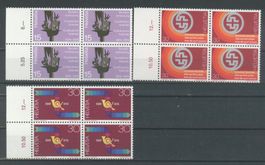 1974, Sonderpostmarken II, Viererblöcke **