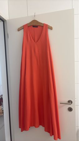 Sommerkleid orange ärmellos gebraucht