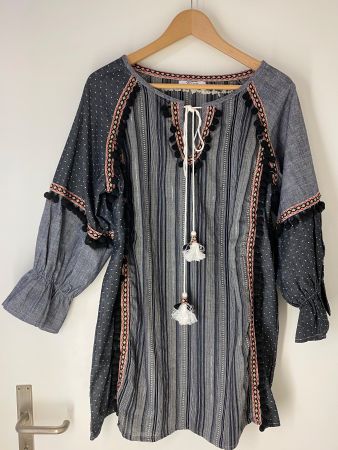 Wiya Bluse Damen Gr. M - 100% Baumwolle - 1x getragen