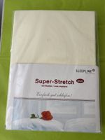 Super Stretch top Fixleintuch 80-100x190-220 cm, creme, neu