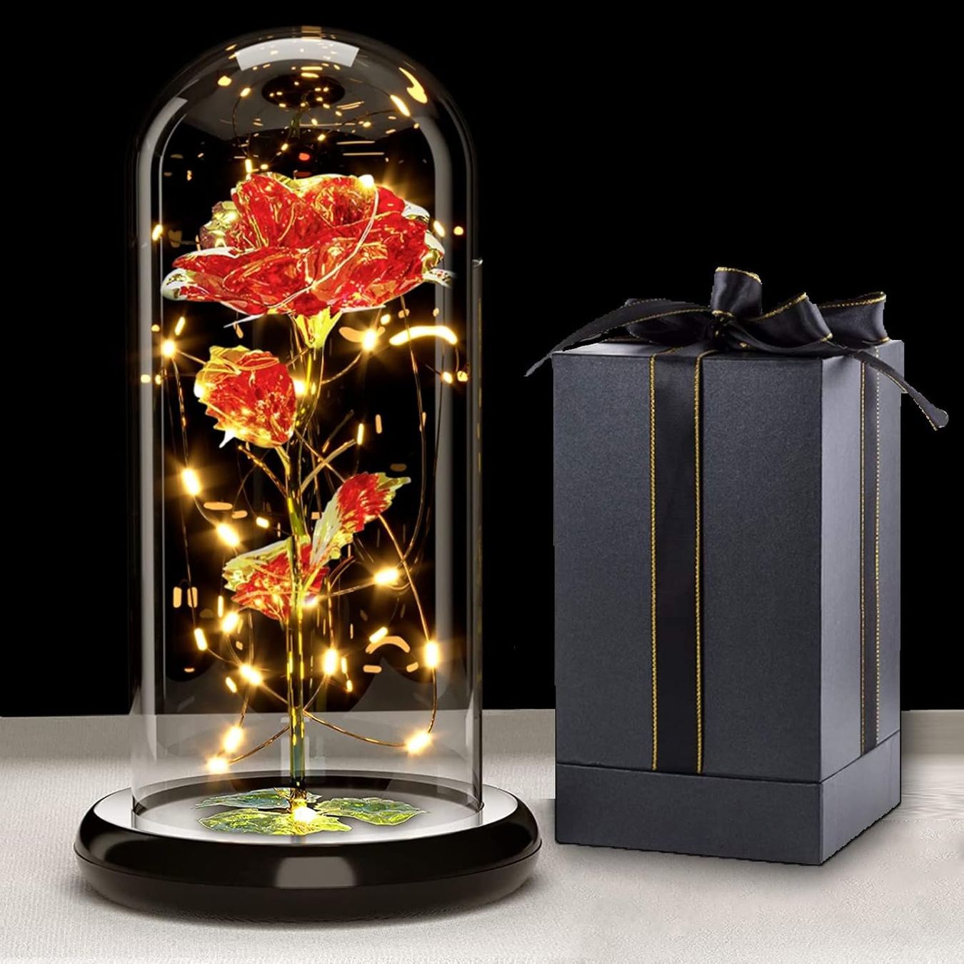 Ghirlande e barre luminose: Infinity Rose in Glaskuppel – Nuovo e nell'imballaggio originale da Nuglar venduto da SaleRitter