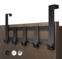 NEUF Porte-manteau de porte noir