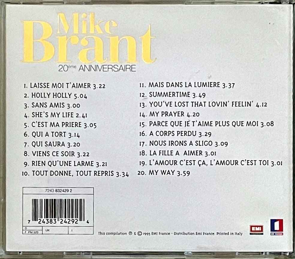 CDs: Mike Brant - 20e anniversaire – Gebraucht aus Savagnier von Ne2065 1