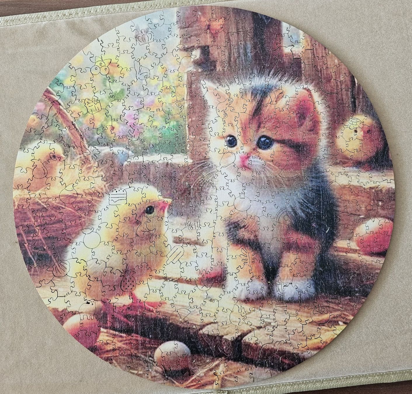 Puzzle: Süsses Holzpuzzle "Kätzchen mit Küken" Gr. A2 – Nuovo (secondo la descrizione) da Bütschwil venduto da Taranabo