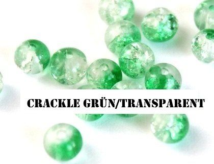 Perle (finte): Crackle 4mm grün/transparent – Nuovo (secondo la descrizione) da Schlatt TG venduto da kreativ-atelier