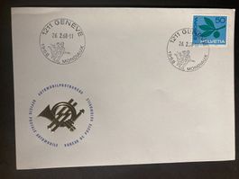 Schweiz 1968 Sonderstempel Genève Mondiaux CEPT 50