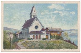 Richterswil, Kath. Kirche, Künstlerkarte Ar. Stutz dat. 1925
