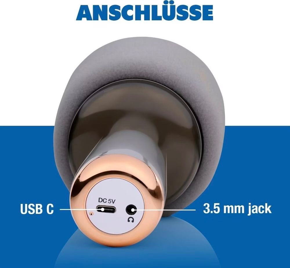 Microfoni: Karaoke Mikrofon mit eingebauten Lautsprecher schwarz – Nuovo e nell'imballaggio originale da Basel venduto da Seifehuesli 3