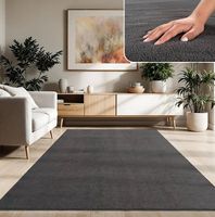 Paco Home Teppich 120×160cm Kurzflor, Antharzit NEU