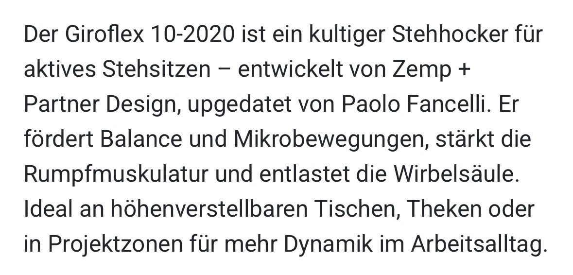 Giroflex Tabourets: GIROFLEX Stehhocker – D'occasion à Zürich par hanvil100 3
