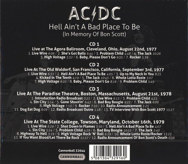 AC/DC – Hell Ain't A Bad Place..., vergriffen rar, 4CDs, D9 (Gebraucht ...