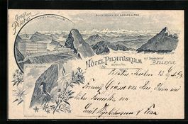 Vorläufer-Lithographie Pilatus, 1894, H