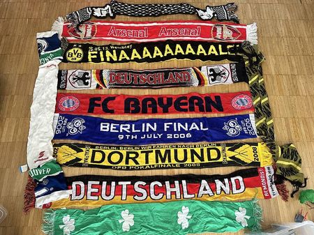 30 Fan Schals Fussball Ringen Handball uvm Vintage
